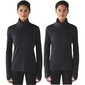 Lululemon Double Up Reversible Pullover Black Double‑Knit Cotton Modal Size S